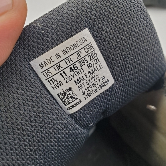 adidas Dropset Shoes Men 11 Trainer Gray White Three Stripe Athletic Sneaker - Picture 15 of 16